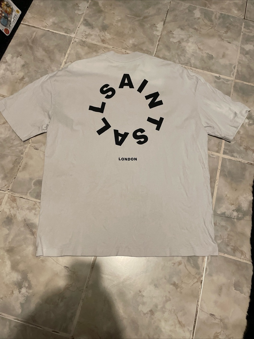 All Saints Tierra Oversized Crew Neck Logo T-Shirt SZ M